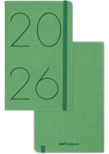 2026 Yılı 13X21 cm Günlük Ajanda Yeşil modelleri