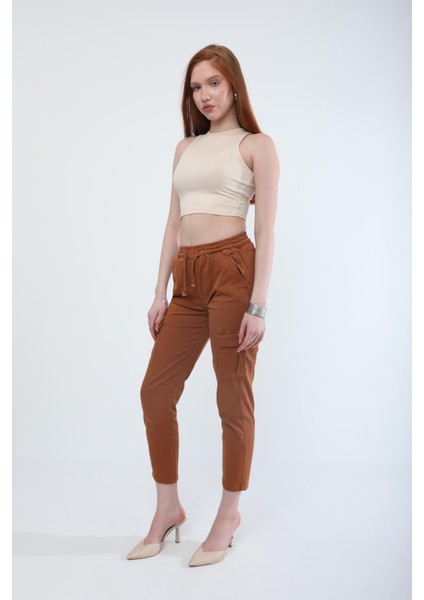 Beli Lastikli Kargo Cep Jean Pantolon