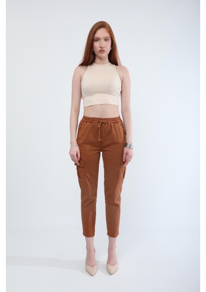 Beli Lastikli Kargo Cep Jean Pantolon