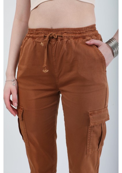 Beli Lastikli Kargo Cep Jean Pantolon
