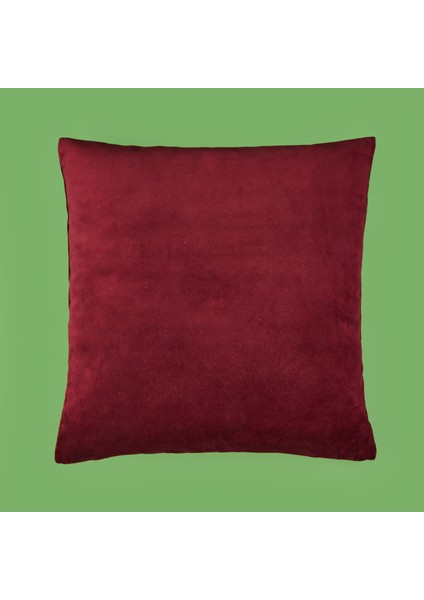 Soft Shiney Kırlent - Bordo - 40X40 cm