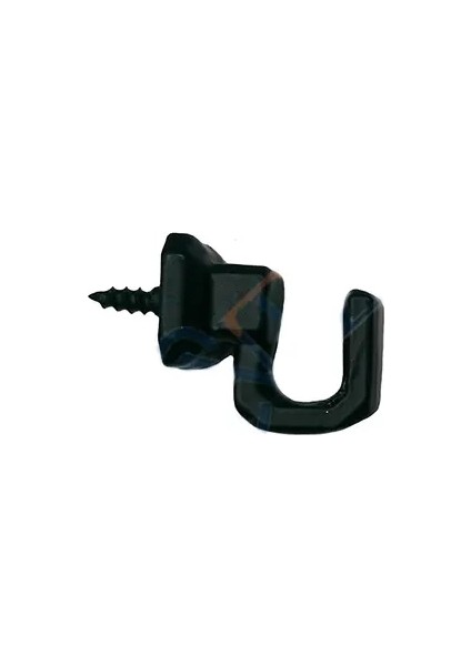 Vidalı Kanca, Askı Küçük - 15X18MM, Siyah - 1 Adet ( Lisinya )