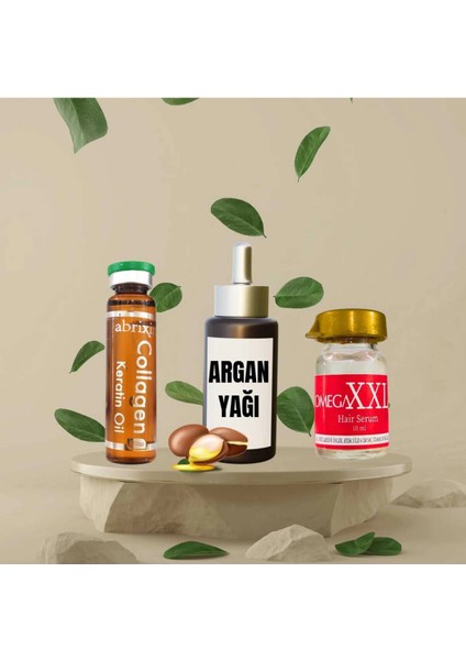 Argan Yağı Destekli Saç Bakım Seti Collegen Keratin ve Xxxl Serum