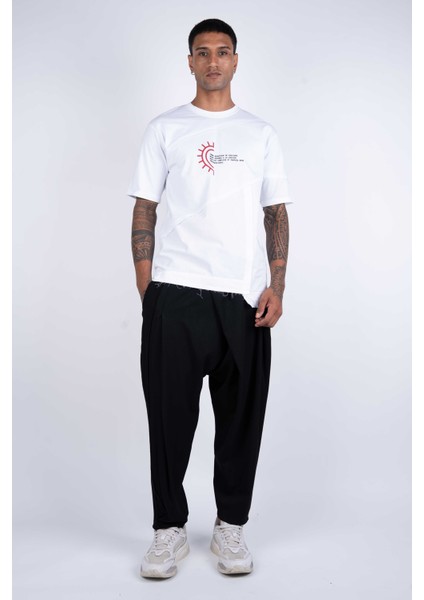Erkek Kısa Kollu, Gömleklik Garni Kumaşlı, Baskılı, Dikiş Detaylı Regular Fit T-Shirt modelleri