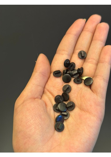 20 Adet 0,90 mm Siyah Şapka Düğme