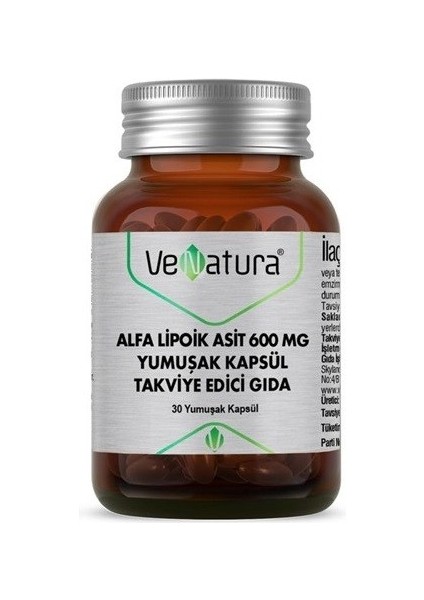 Alfa Lipoik Asit 600 Mg 30 Kapsül