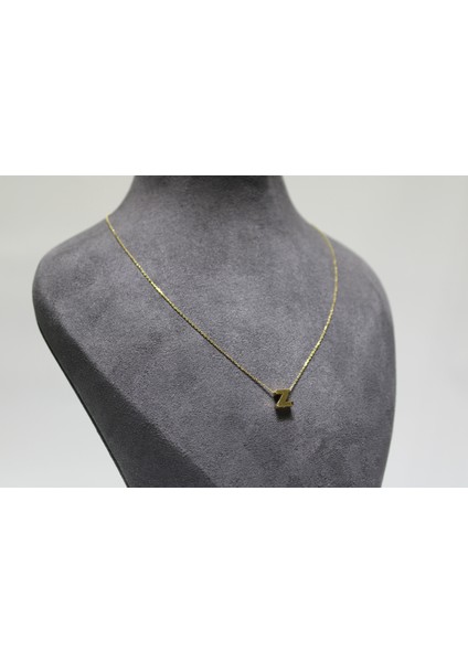 14 Ayar Altın Z Harfi Kolye Zinciriyle Beraber