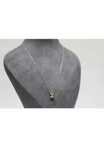 14 Ayar Altın Z Harfi Kolye Zinciriyle Beraber fırsatları