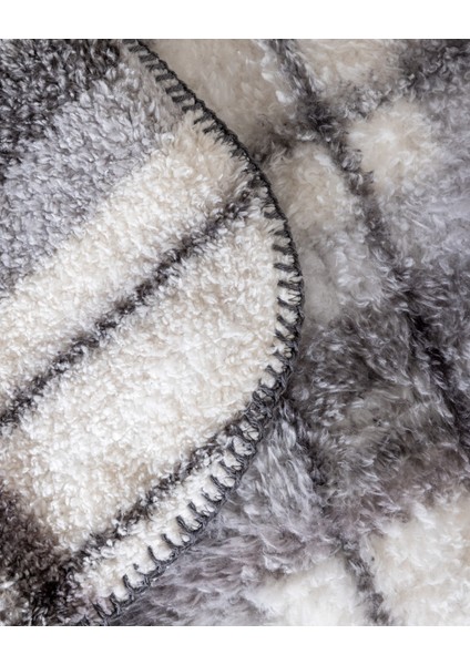 Varnelle Çift Kişilik Sherpa Battaniye - Ekru/antrasit indirimleri