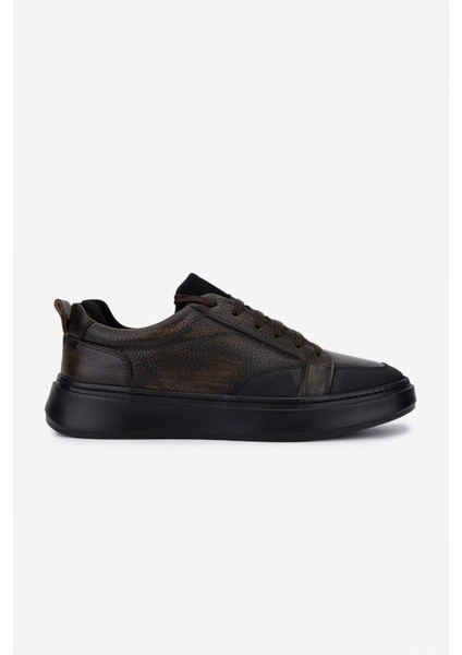 Erkek Hakiki Deri Kahverengi Sneakers & Spor Ayakkabı 1093 2025 Erk Ayk SK25-26 Kahve Alkl