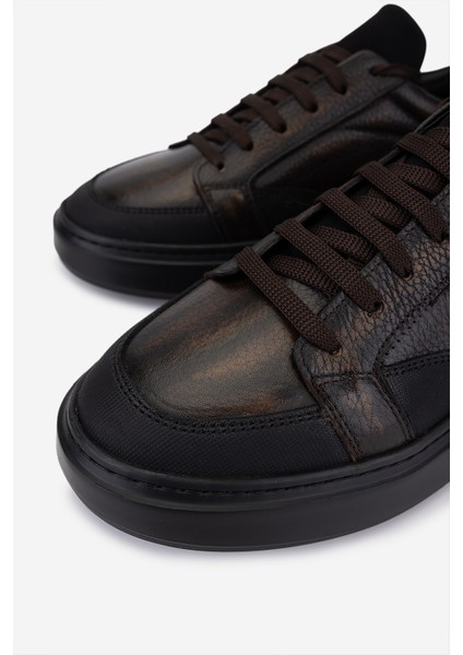 Erkek Hakiki Deri Kahverengi Sneakers & Spor Ayakkabı 1093 2025 Erk Ayk SK25-26 Kahve Alkl modelleri