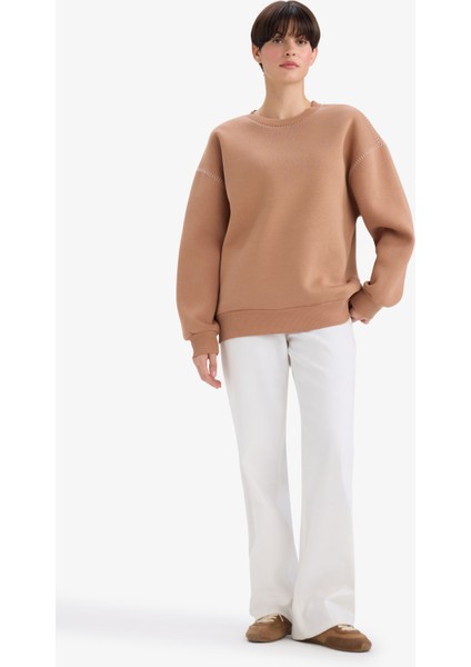 Overshirt Fit Bisiklet Yaka Sweatshirt G3320AX25AU fiyatları