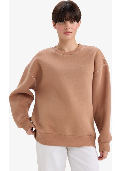 Overshirt Fit Bisiklet Yaka Sweatshirt G3320AX25AU fırsatları