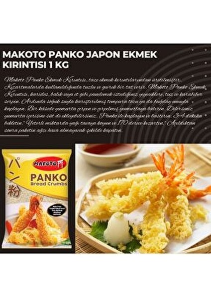 Panko Beyaz Ekmek Kırıntısı Taze Pişirilmiş 1 kg Lezzetli ve Hafif fiyatları