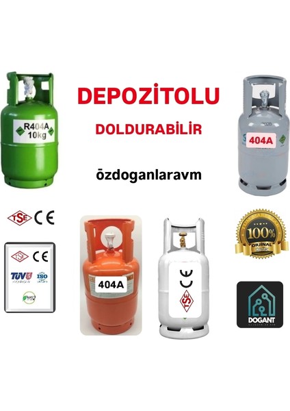 R404A 10 kg Doldurulabilir Depozitolu Soğutucu Gaz