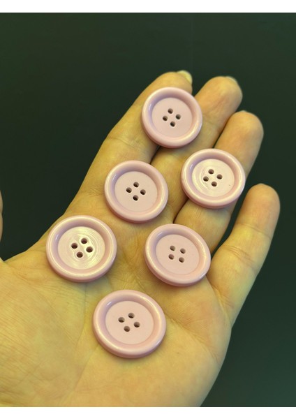 6 Adet Lila Renk Düğme Set Çap 2cm 50 mm modelleri