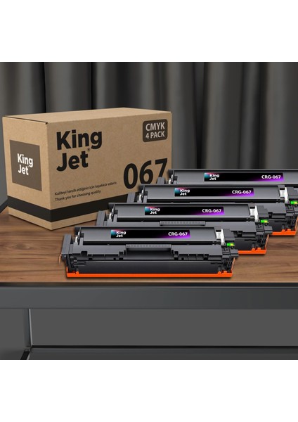 Kingjet MF654CDW Uyumlu CRG-067 Çipli 4 Renk Muadil Toner Seti