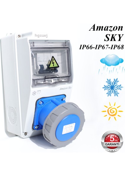 ''Amazon Sky'' Monofaze Elektrikli Araç Kombinasyon Kutusu, V i k o/P a n a s o n i c modelleri