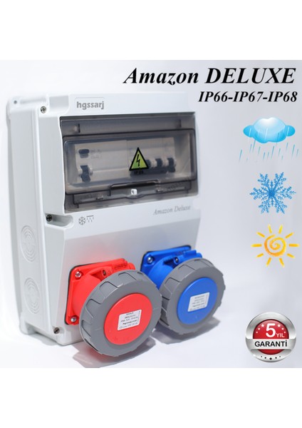 Amazon ''deluxe'' Elektrikli Araç Kombinasyon Kutusu, Tesla Blue Adaptöre Uyumlu modelleri