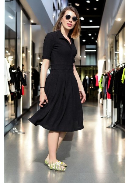 Günlük Keten Ofis Elbisesi indirimleri