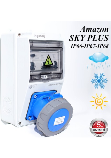 ''Amazon Sky Plus'' Monofaze Elektrikli Araç Kombinasyon Kutusu, V i k o/P a n a s o n i c modelleri