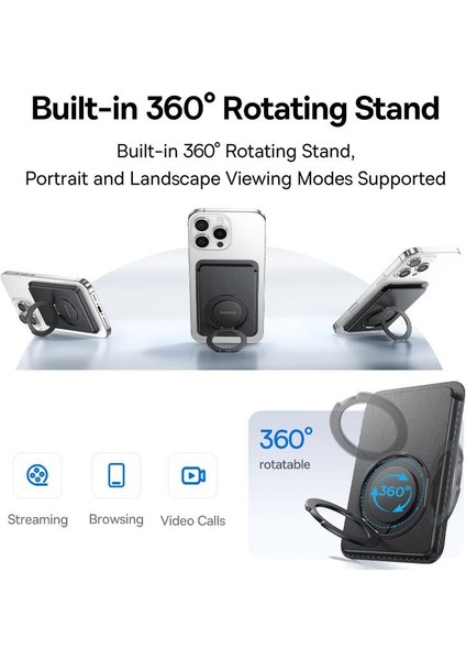 Magpro 3 Manyetik Cüzdan Standı, Magsafe Wallet Ultra Ince, 3 Kart Taşıyabilir, Rfıd Koruması Dahil, 11N Manyetik Cüzdan Standı, iPhone 17/16/15/14/13/12 Serisi Için