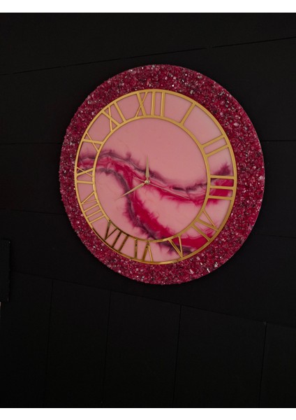 Duvar Saati - 50 cm - Modern Dekoratif Duvar Saati - Epoksi Duvar Saati - El Yapımı Duvar Saati - Şık Duvar Saati fiyatları