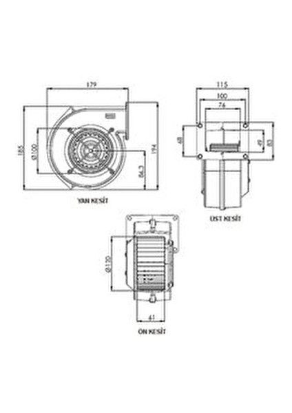 Aks 120-60 Salyangoz Radyal Fanı fiyatları