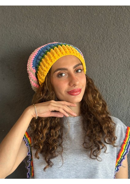 El Örgüsü Kadife Kadın Bere indirimleri