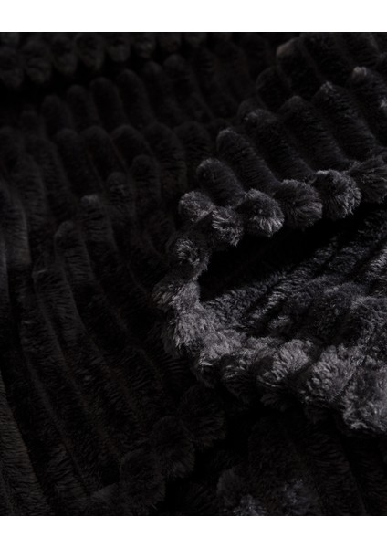 Corbeau Tek Kişilik Welsoft Düz Battaniye - Antrasit