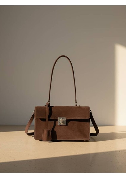 Yumuşak Hakiki Deri Süet Orta Boy Omuz Çantası fiyatları