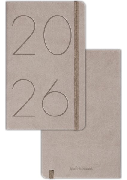 2026 Yılı 13X21 cm Günlük Ajanda Bej modelleri
