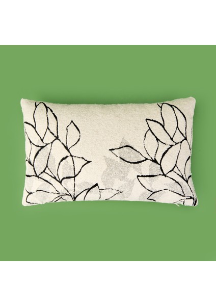 Soft List Kırlent - Ekru - 35X55 cm