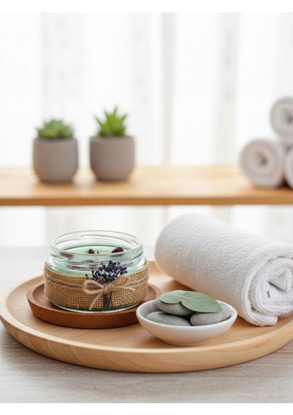 İskandinav Tasarımlı Terapi ve Çakra Mumu Gül Kokulu Mum fırsatları