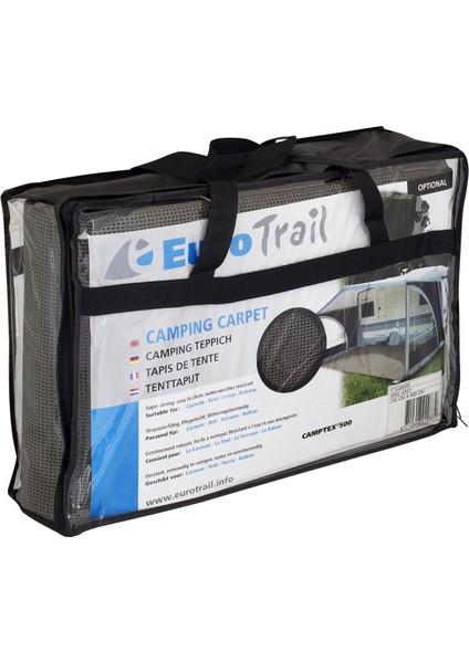 Eurotrail Karavan / Kamp Hasırı Zemin Halısı - 500 * 250CM - Charcoal