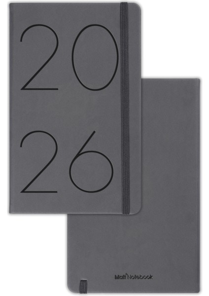 2026 Yılı 13X21 cm Günlük Ajanda Füme modelleri