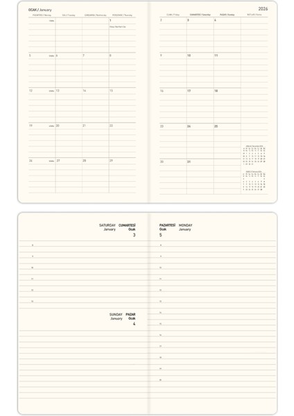 2026 Yılı 13X21 cm Günlük Ajanda Füme indirimleri