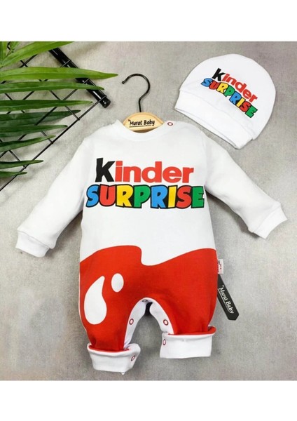 Kinder Surprise Baskılı Beyaz ve Kırmızı Tulum fiyatları