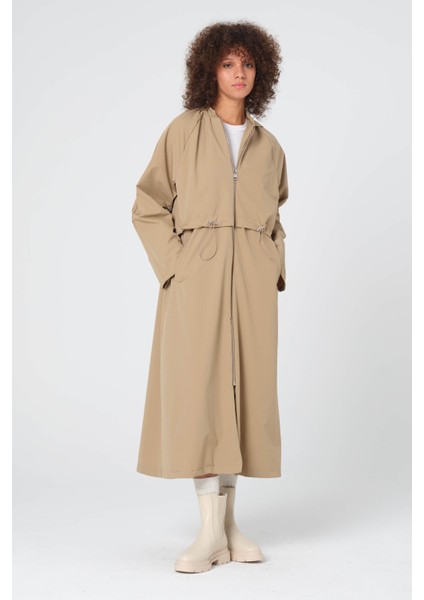 Kapüşonlu Bi Stretch Trençkot modelleri