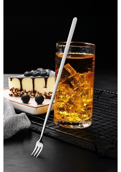6 Adet 304 Çelik 20 cm Çatallı Kokteyl Karıştırma Barmen Çatalı CIN760BY-6 fiyatları