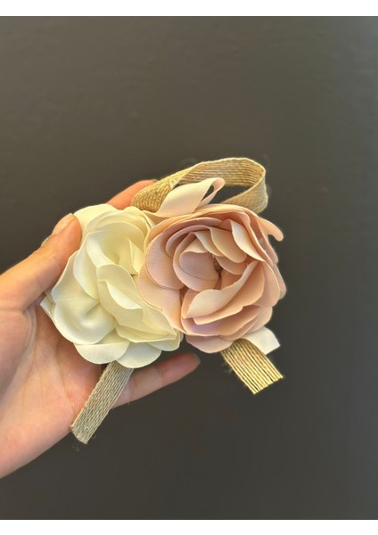 2 Renkli Çiçekli Tasarım Broş Yaka Iğnesi 13X7 cm modelleri