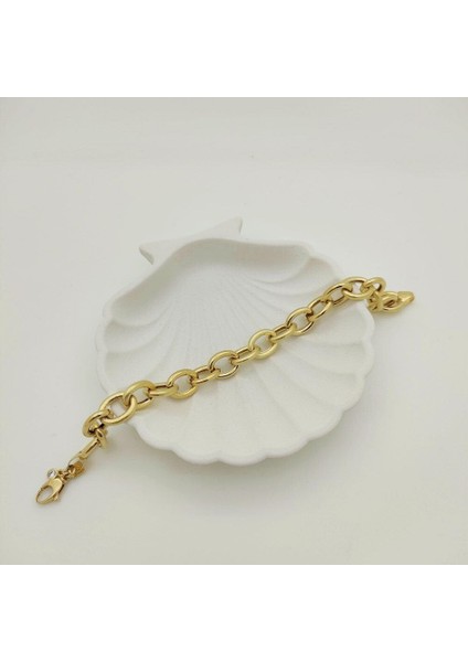 Dokulu Parlak Halka Zincir Bileklik - BLK1033 fırsatları