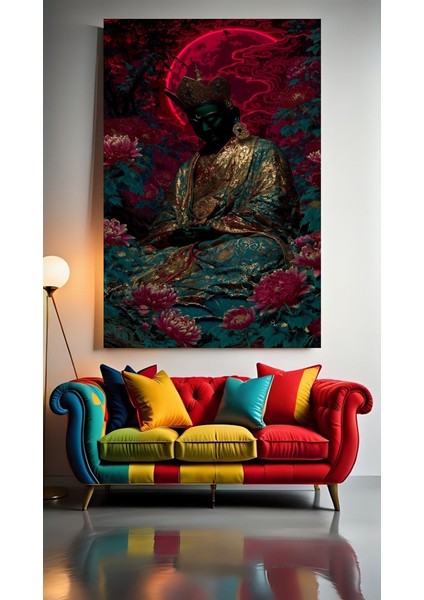 Buda 2 Ev Duvar Salon Güzellik Salonu Ofis Dükkan Dekarasyon Kanvas Tablo