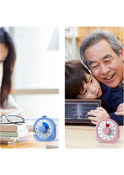 Görsel Zamanlayıcı 60 Dakikalık Süper Geri Sayım Görsel Zamanlayıcı Çocuklar, Yetişkinler ve Dayanıklı Mekanik (Pembe) Için Uygundur (Yurt Dışından) fiyatları