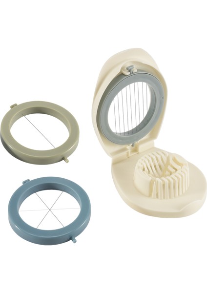 3'ü 1 Arada Çok Amaçlı Yumurta Dilimleyici Yumurta Kesici Paslanmaz Çelik Bıçaklar ve Yumurta Dilimleyici Için Saklama Kutusu (Yurt Dışından)