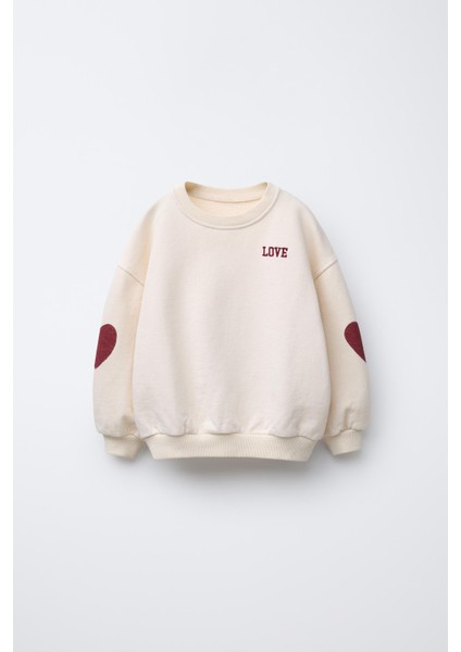 Yeni Sezon Love Işlemeli Sweatshırt ve Tayt Alt Üst Takım indirimleri