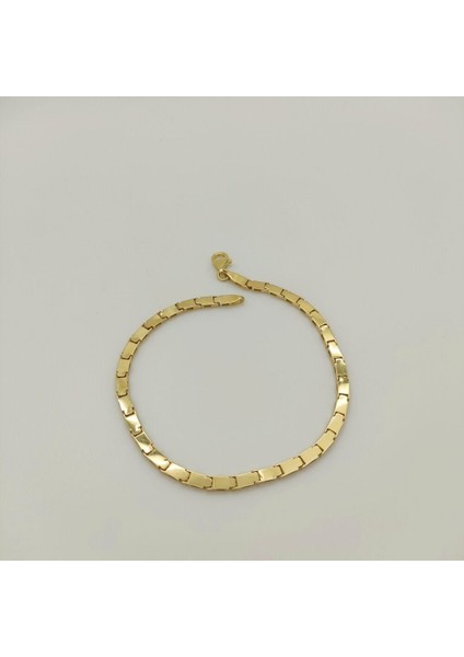 Dikdörtgen Plaka Altın Bileklik- BLK1037 modelleri