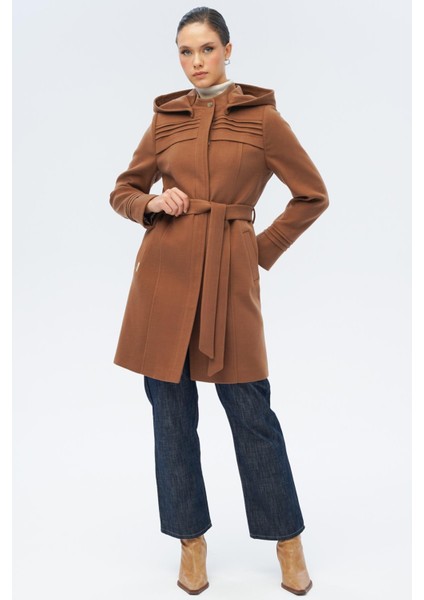 Çıkabilir Kapüşonlu Nervür Detaylı Kaban Taba 3126