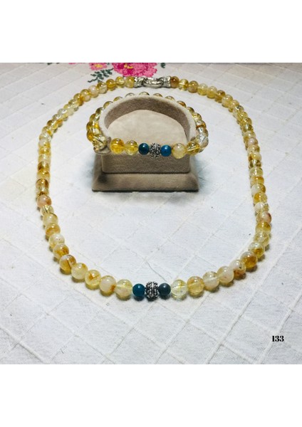 Reina Del Corazen Yapımı Doğal Sitrin Taşı Antik Kolye ve Bileklik – Otantik Tasarım, Tarihî Bereket Sembolü, Pozitif Enerji ve Işıltılı Takı fiyatları