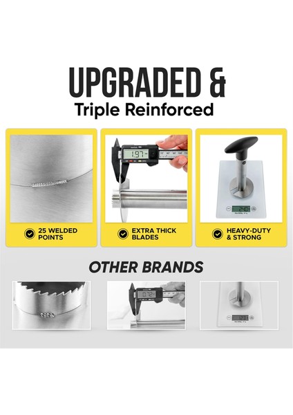 Üçlü Güçlendirilmiş Paslanmaz Çelik Ananas Kesici ve Çekirdek Çıkarıcı - Daha Kalın Bıçaklı Kullanımı Kolay Ananas Çekirdek Çıkarıcı (Yurt Dışından) indirimleri